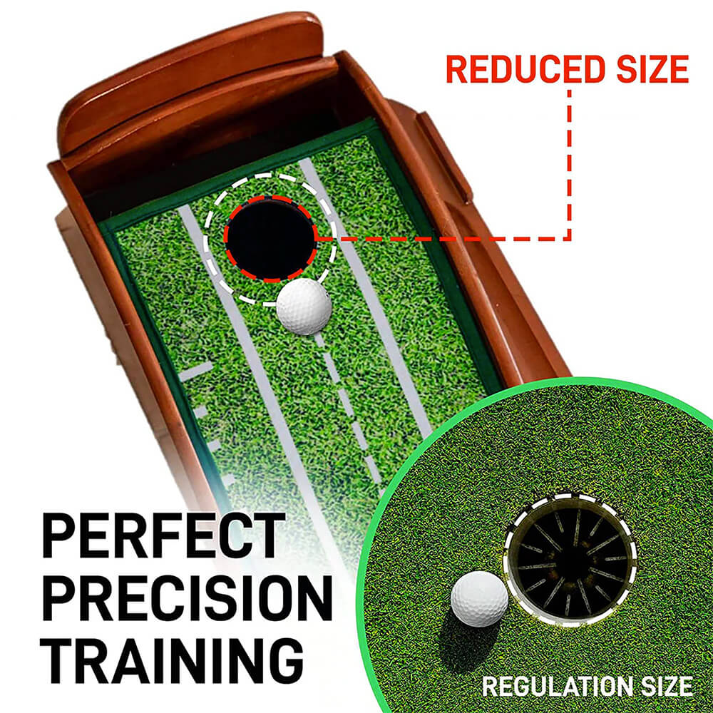 PERFECT PRACTICE Compact Putting Mat - fashion Indoor Golf Putting Green w/ Reduced Hole